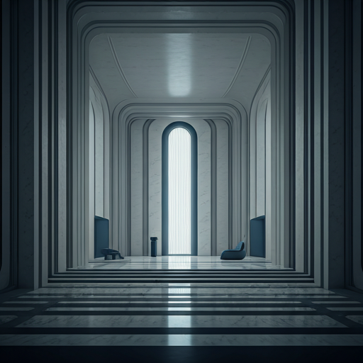 A structured passage leading toward light, representing stronger personal stress response